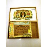 2 CIGAR BOXES AND ASSORTED CIGAR LABELS