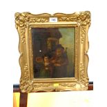PICTURE OF BAGPIPE PLAYER AND GIRL 9.25" X 7.75"