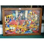 PAINTING OF A ROMAN SCENE 19" X 27.75"