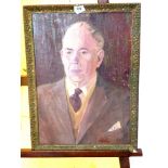 PORTRAIT PAINTING OF A MAN SIGNED ELLIS '63 20" X 14"