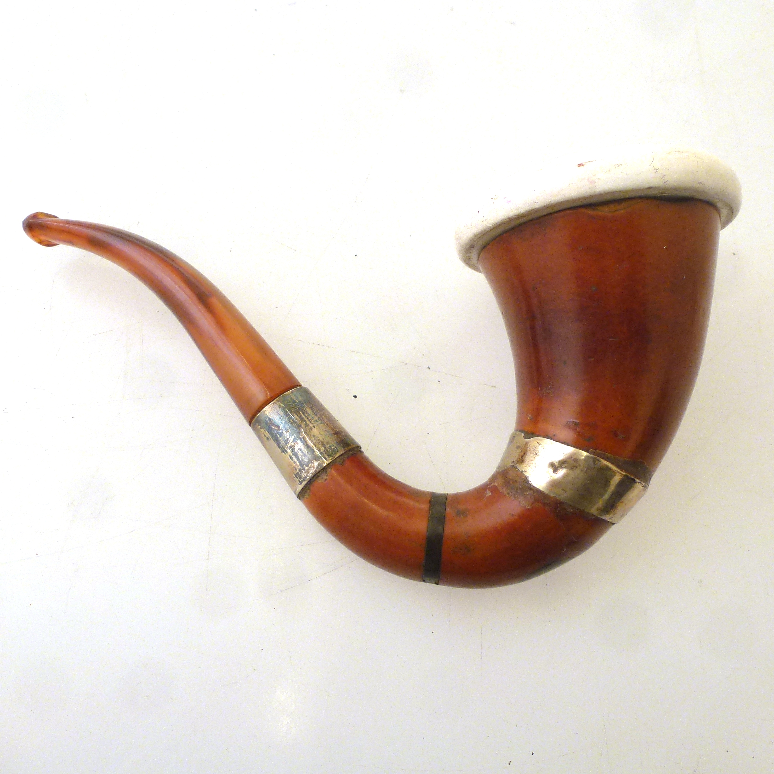 CALABASH PIPE WITH WHV HALLMARK APPROX L: 6" - Image 2 of 2