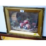 PAINTING OF FRUIT SIGNED A. LANGFORD 8.25" X 10.75"