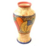 BIZARRE BY CLARICE CLIFF VASE H: 9.25"