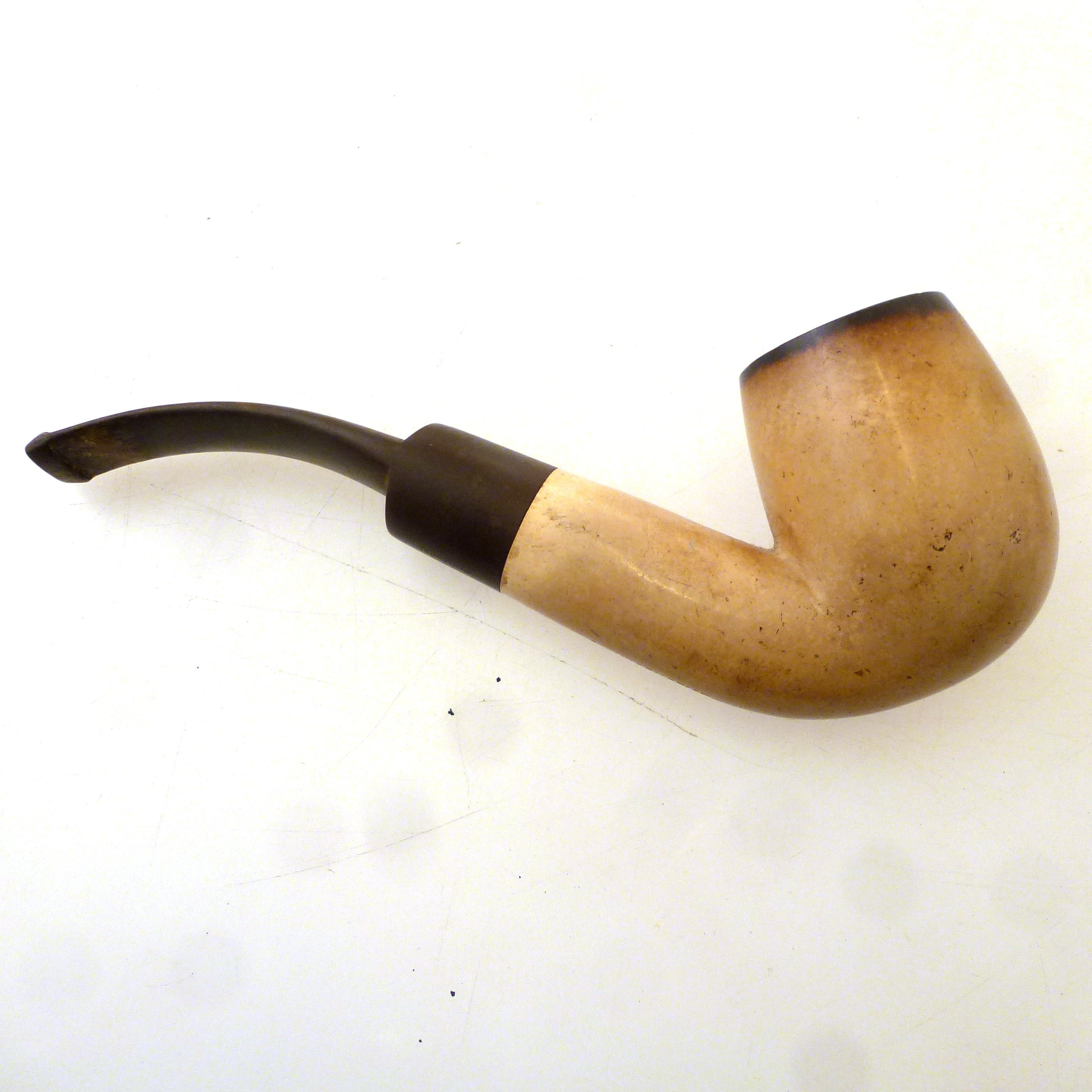 COUNTRYMAN GENUINE BLOCK MEERSCHAUM PIPE APPROX L: 6" - Image 2 of 2