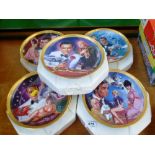 6 LIMITED EDITION JAMES BOND COLLECTORS PLATES BY THE FRANKLIN MINT