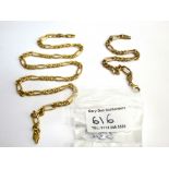 9K GOLD BRACELET AND CHAIN TOTAL W: 13.1G