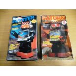 2 BOXED TV SCREEN ROBOTS - JUPITER AND SATURN (NO MISSILES)