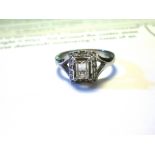 18K WHITE GOLD DIAMOND RING