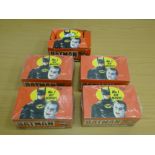 5 BOXES OF BATMAN CARDS/STICKERS/BUBBLEGUM (4 UNOPENED)