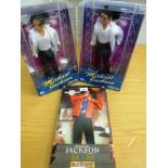 2 MICHAEL JACKSON DOLLS AND A MICHAEL JACKSON OUTFIT