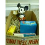 MICKEY MOUSE PHONE, ALARM CLOCK, RADIO AND WIND UP GUITAR PLAYER