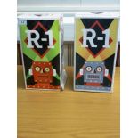 2 BOXED ROCKET USA R-1 ROBOTS INCLUDING RED EDITION