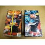 2 BOXED TV SCREEN ROBOTS - JUPITER AND SATURN