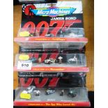 3 BOXED JAMES BOND MICRO MACHINES SETS