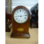 INLAID FRENCH MANTLE CLOCK 9" X 5.75" X 3.25"