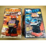 2 BOXED TV SCREEN ROBOTS - JUPITER AND SATURN