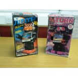 2 BOXED TV SCREEN ROBOTS - JUPITER AND SATURN