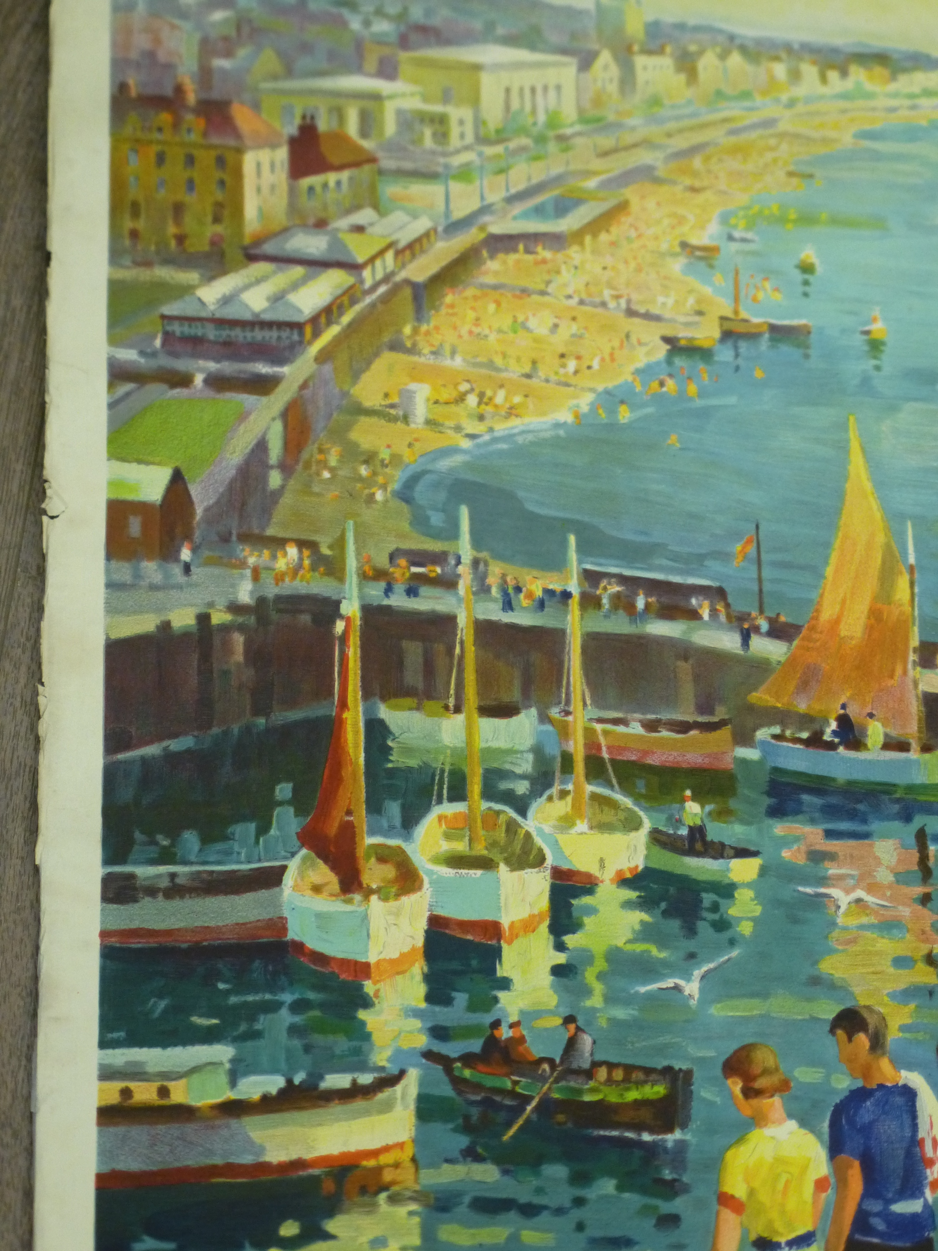 BRITISH RAILWAYS BRIDLINGTON TRAVEL POSTER 40" X 24.75" - Image 4 of 4