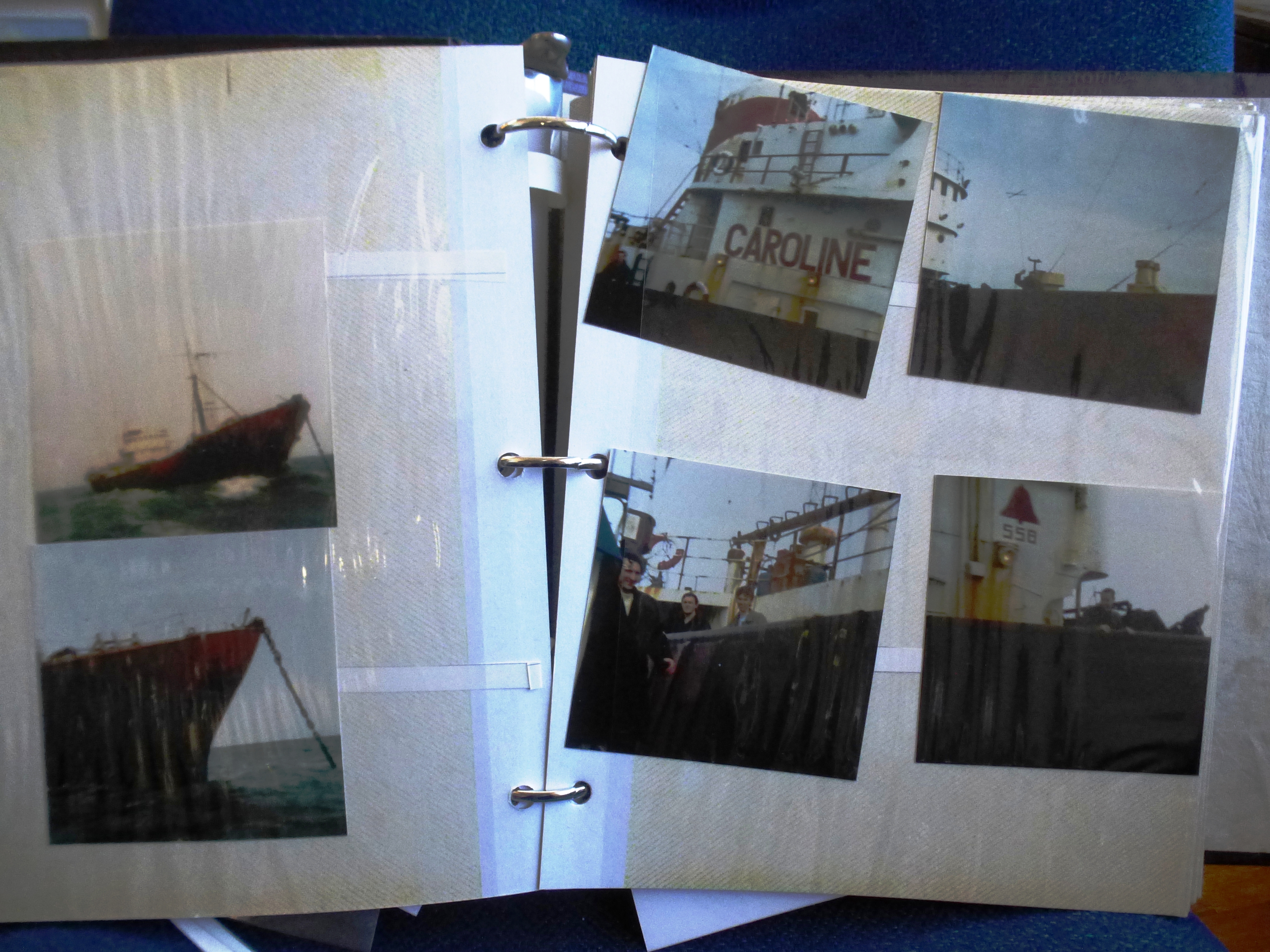 RADIO CAROLINE PHOTOGRAPH ALBUM WITH PHOTOGRAPHS OF THE SHIP, INTERIOR, DJS, EQUIPMENT, MAINTENANCE, - Image 16 of 28