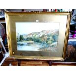 LANDSCAPE WATERCOLOUR BY HILDA ELIZABETH SMART 18.5" X 26.75"