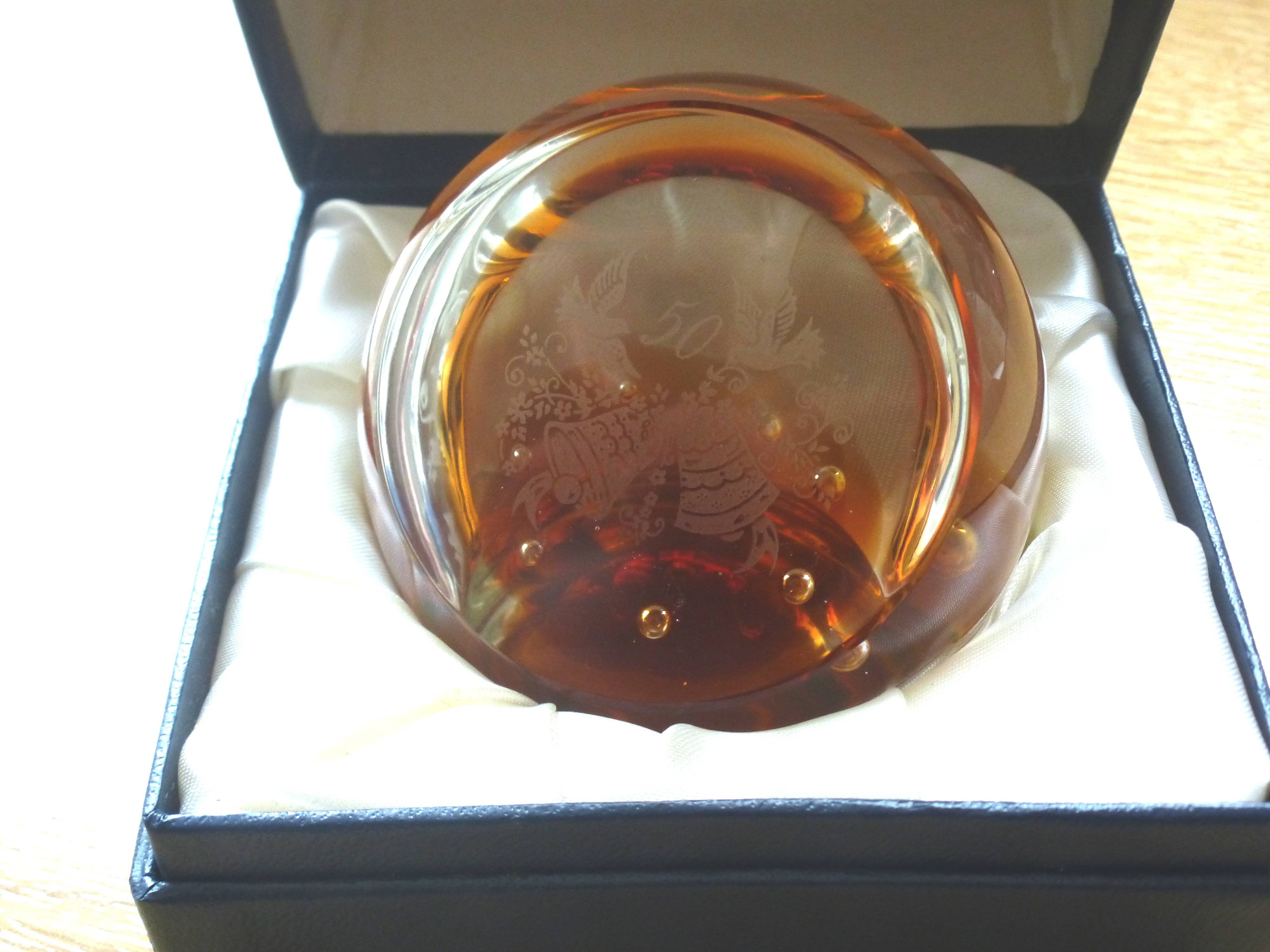 BOXED CAITHNESS '50 CELEBRATION' PAPERWEIGHT H:3" - Image 2 of 5