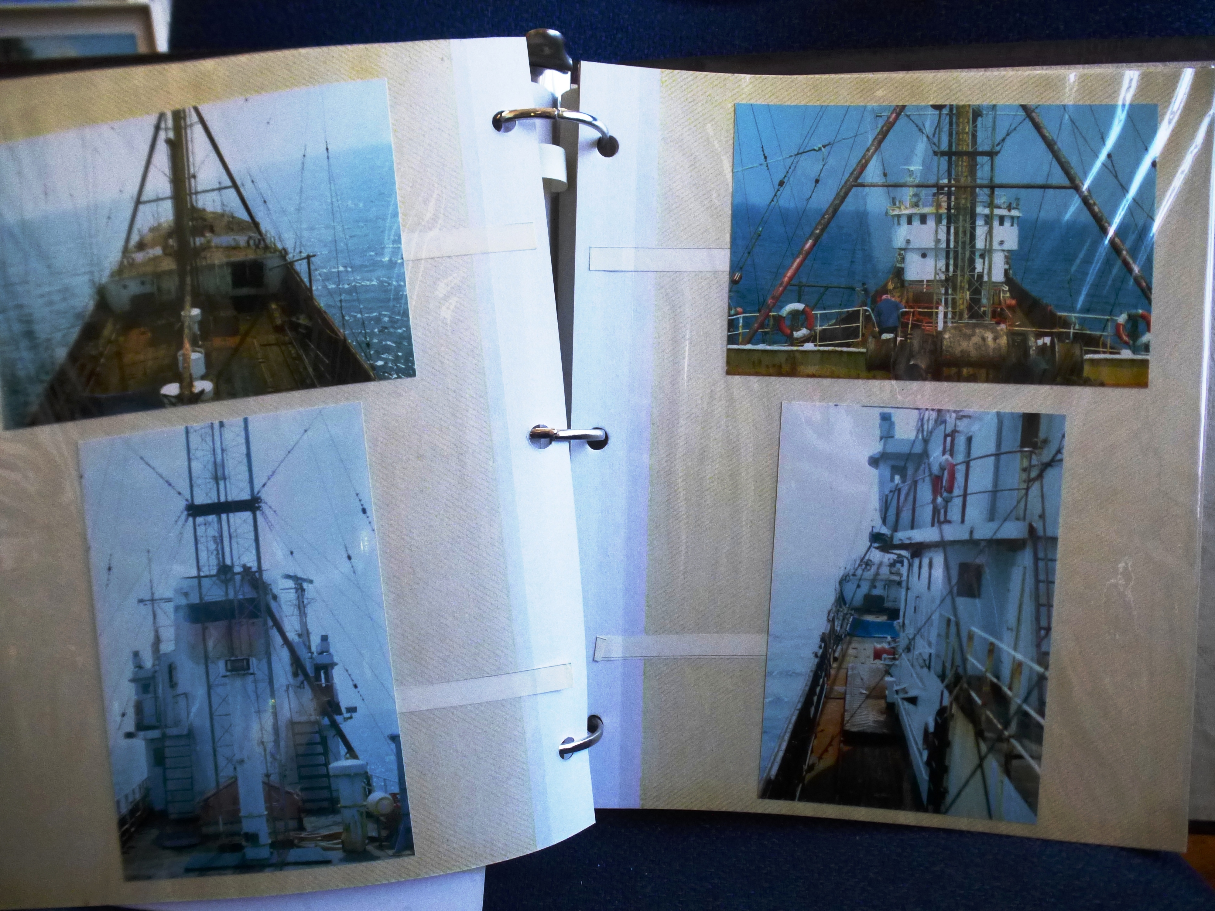 RADIO CAROLINE PHOTOGRAPH ALBUM WITH PHOTOGRAPHS OF THE SHIP, INTERIOR, DJS, EQUIPMENT, MAINTENANCE, - Image 26 of 28