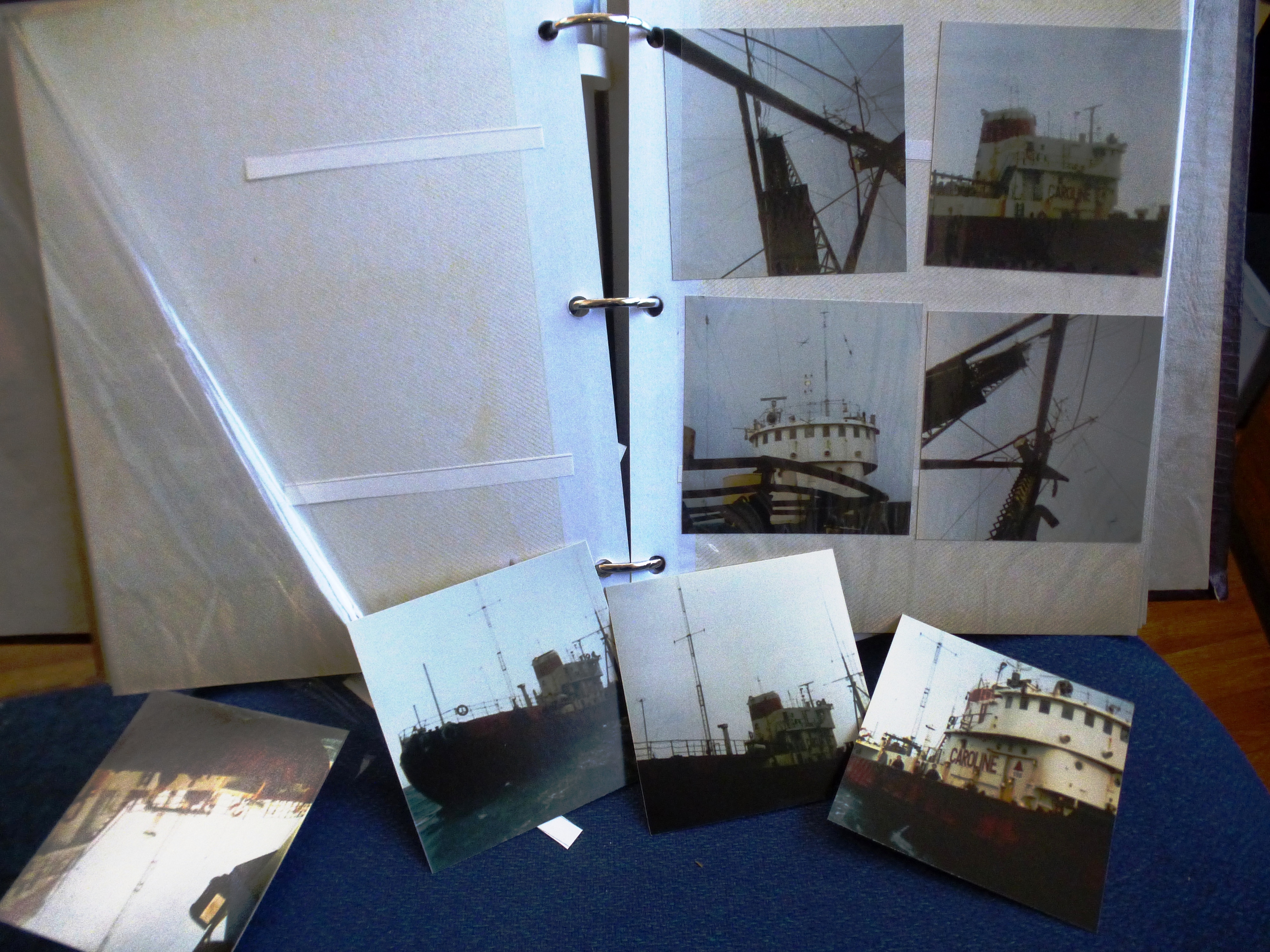 RADIO CAROLINE PHOTOGRAPH ALBUM WITH PHOTOGRAPHS OF THE SHIP, INTERIOR, DJS, EQUIPMENT, MAINTENANCE, - Image 17 of 28