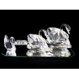 SET OF 3 SWAROVSKI SWANS 1"-2"