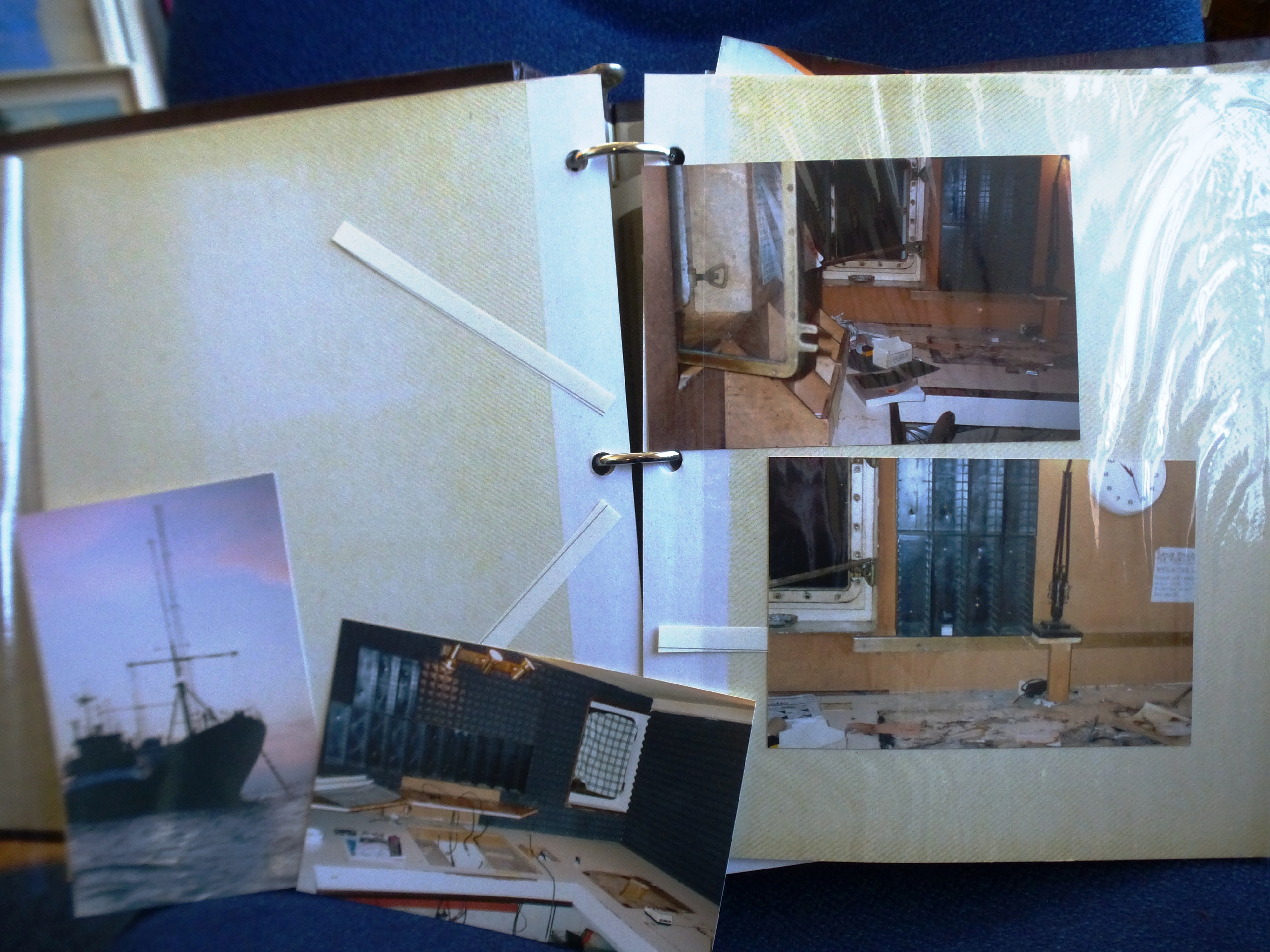 RADIO CAROLINE PHOTOGRAPH ALBUM WITH PHOTOGRAPHS OF THE SHIP, INTERIOR, DJS, EQUIPMENT, MAINTENANCE, - Image 5 of 28