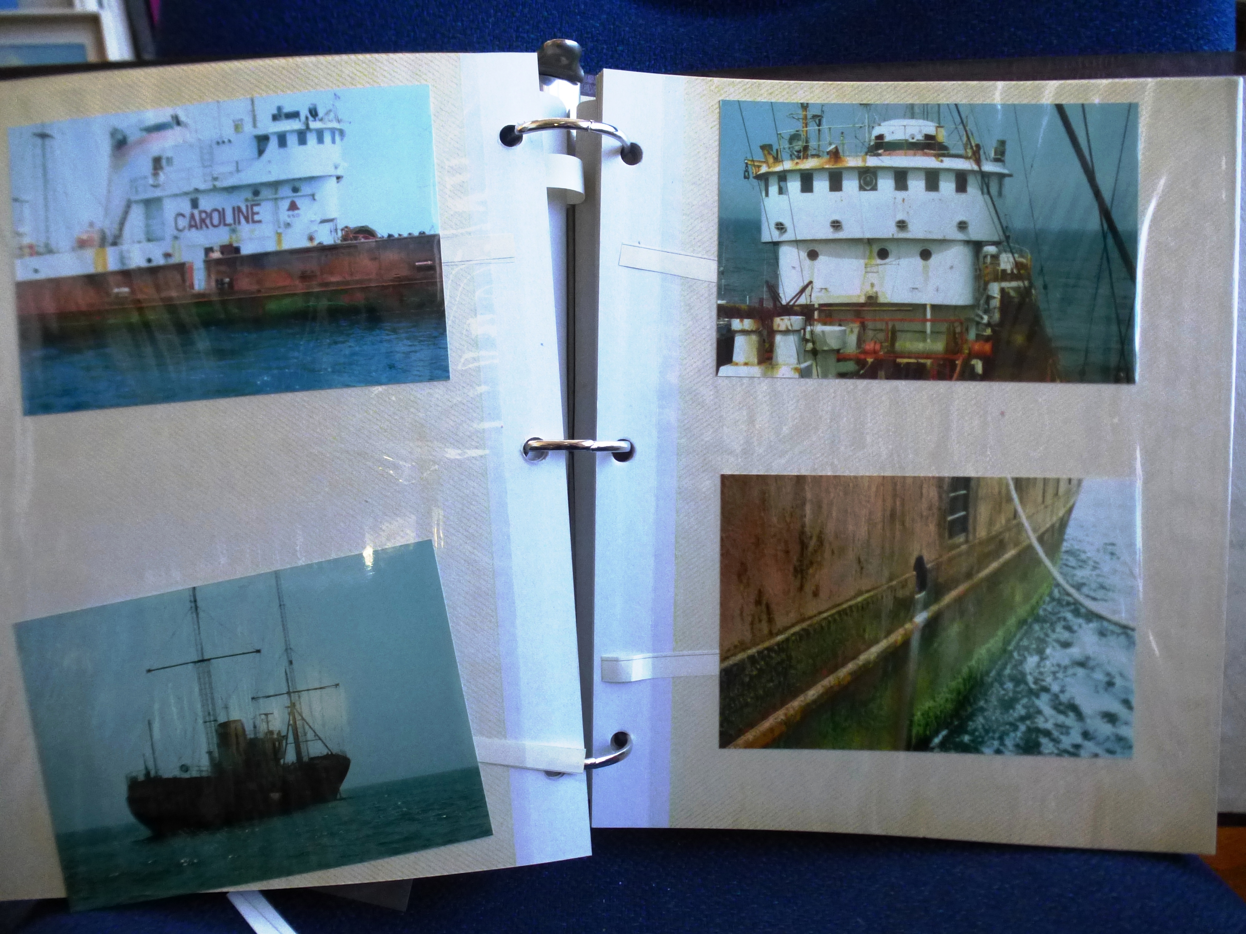 RADIO CAROLINE PHOTOGRAPH ALBUM WITH PHOTOGRAPHS OF THE SHIP, INTERIOR, DJS, EQUIPMENT, MAINTENANCE, - Image 20 of 28