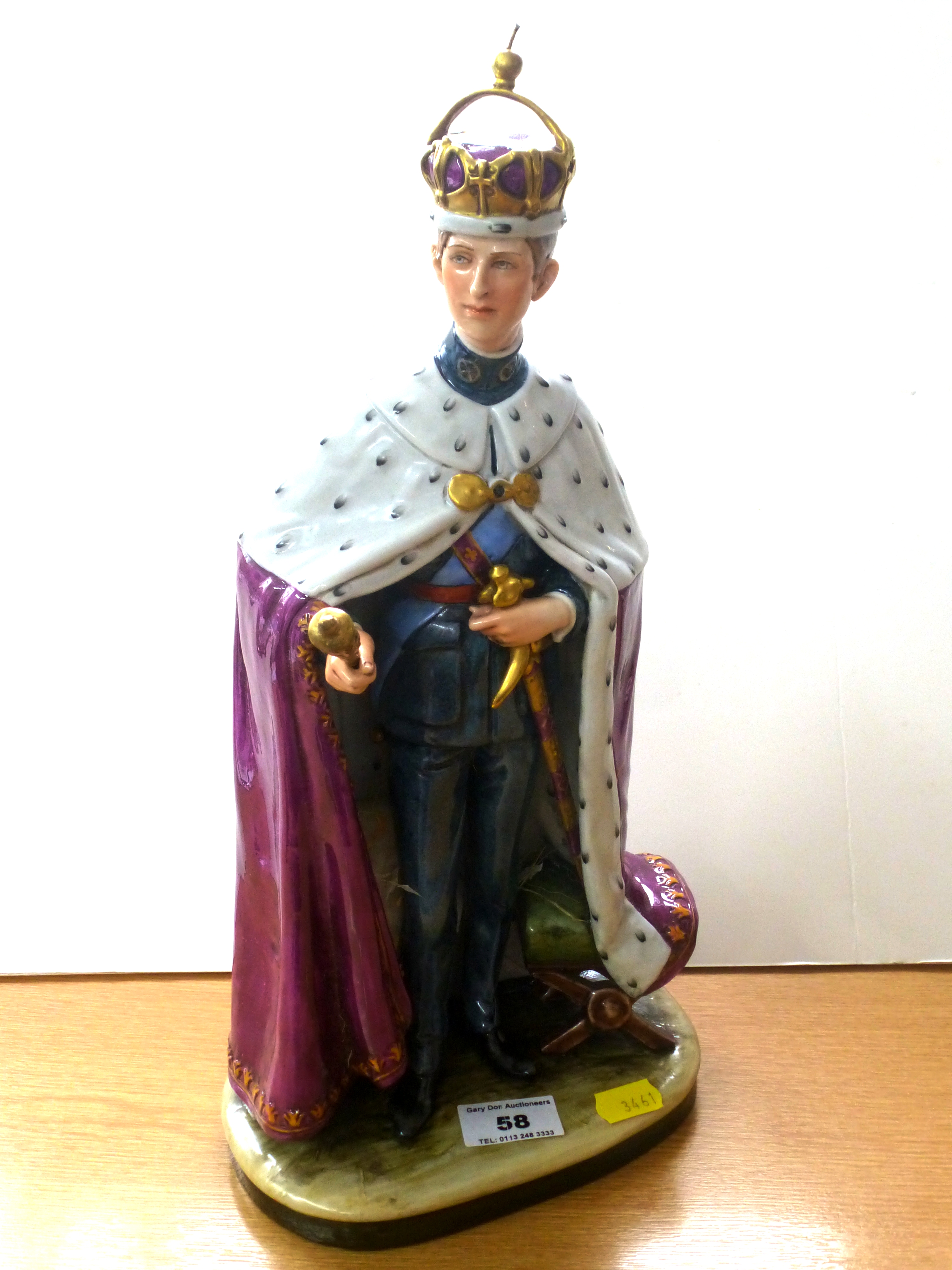 CAPODIMONTE PRINCE CHARLES FIGURE H: 15"