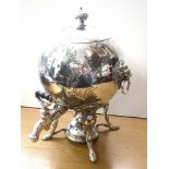 SILVER PLATED SAMOVAR H: 11.5"