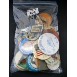 BAG OF ASSORTED BADGES, MOSTLY USSR/RUSSIAN