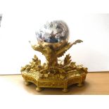 JEAN-BAPTISTE DELETTREZ GILT EAGLE MANTLE CLOCK 13" X 14" X 5.5"