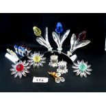 QUANTITY OF ASSORTED SWAROVSKI FLOWERS