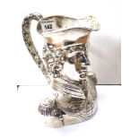 SILVER TOBY JUG BY BERTHOLD MULLER H: 6.5" W:17.6 OZT