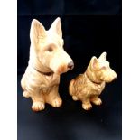 2 SYLVAC DOG FIGURES 8" AND 5"