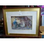 WATERCOLOUR SIGNED R.B. WALLACE 8.75" X 13"