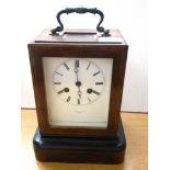 BRIGHT AND SONS PARIS INLAID MANTLE CLOCK 8.5" X 6.75" X 5.5"