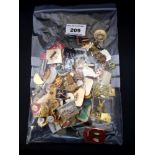 BAG OF ASSORTED BADGES, MOSTLY USSR/RUSSIAN