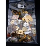 BAG OF ASSORTED BADGES, MOSTLY USSR/RUSSIAN