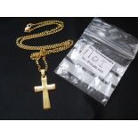 18K GOLD CHAIN AND A CROSS PENDANT TOTAL W: 3.2G