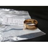 9K GOLD RING W: 2.7G SIZE: R