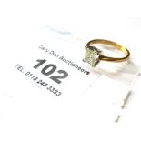 18K GOLD DIAMOND RING TOTAL W: 2.8G SIZE: N