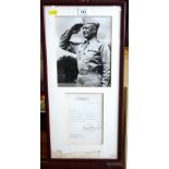 FRAMED DWIGHT D. EISENHOWER SIGNED PHOTO AND LETTER