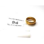 22K GOLD RING W:5.9G SIZE: L