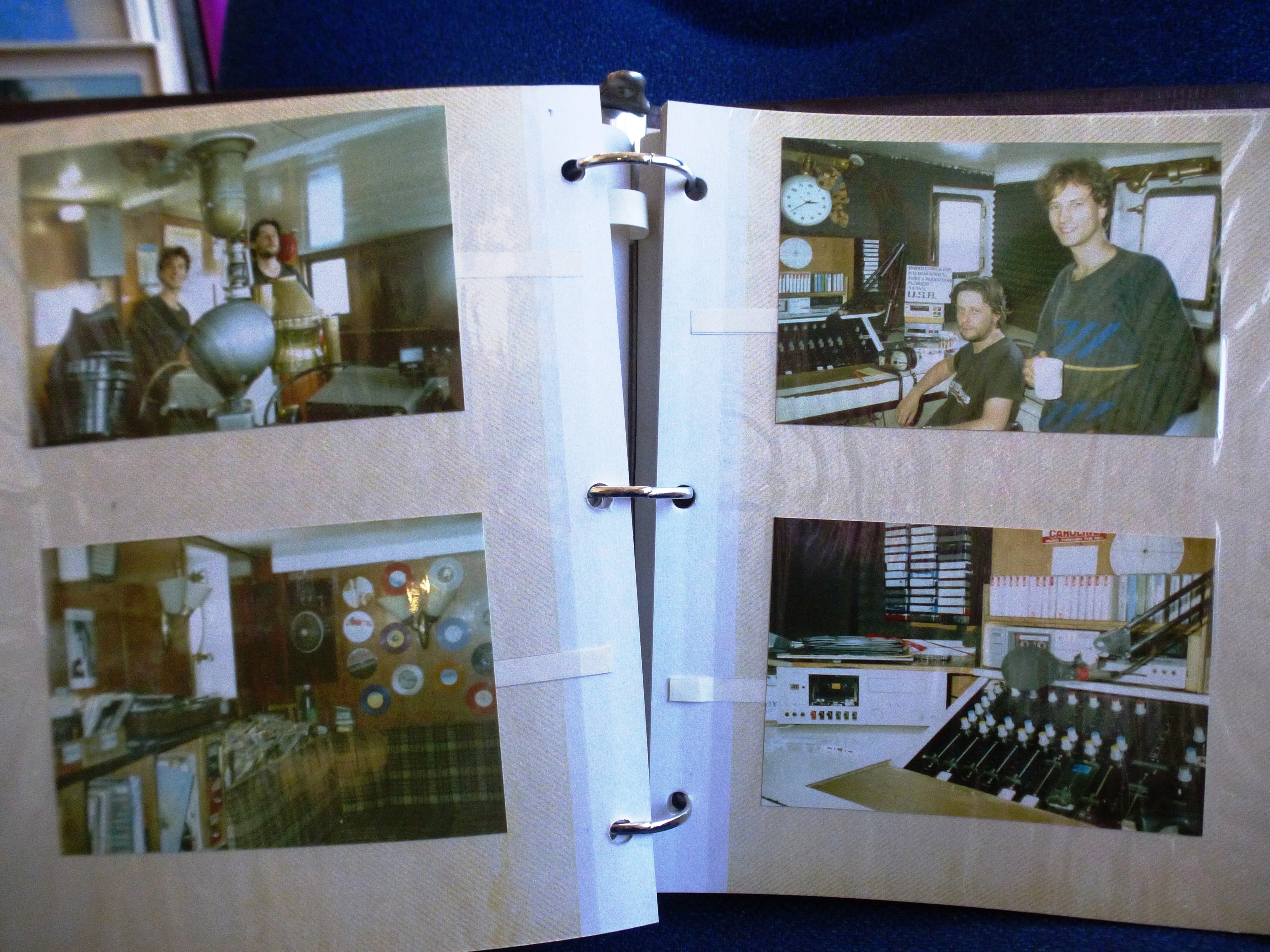 RADIO CAROLINE PHOTOGRAPH ALBUM WITH PHOTOGRAPHS OF THE SHIP, INTERIOR, DJS, EQUIPMENT, MAINTENANCE, - Image 22 of 28