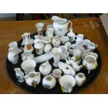 37 PIECES OF ASSORTED CRESTED WARE INCLUDING 9 PIECES OF GOSS, FLORENTINE CHINA, SHELLEY, COPONA,