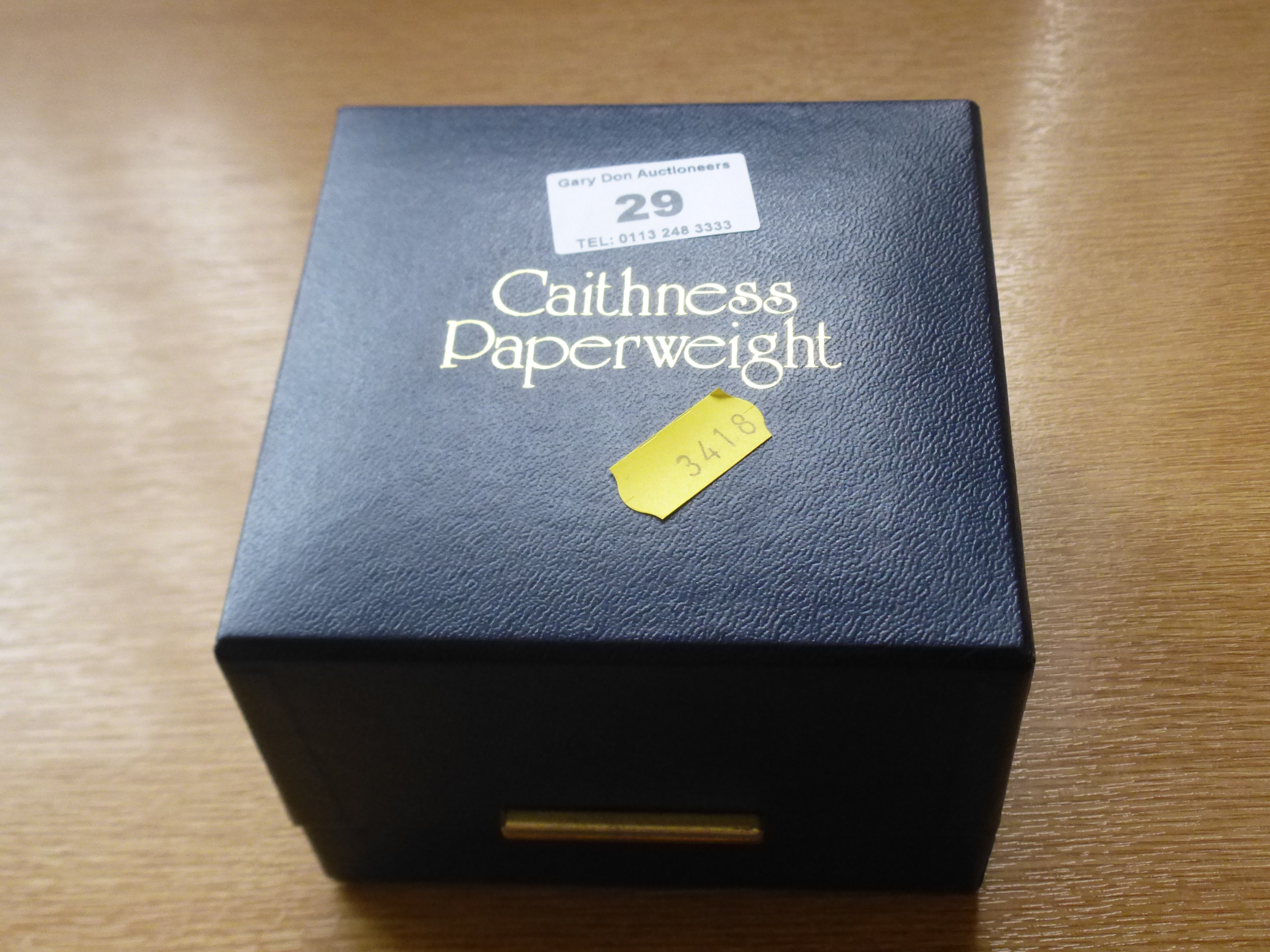 BOXED CAITHNESS '50 CELEBRATION' PAPERWEIGHT H:3"