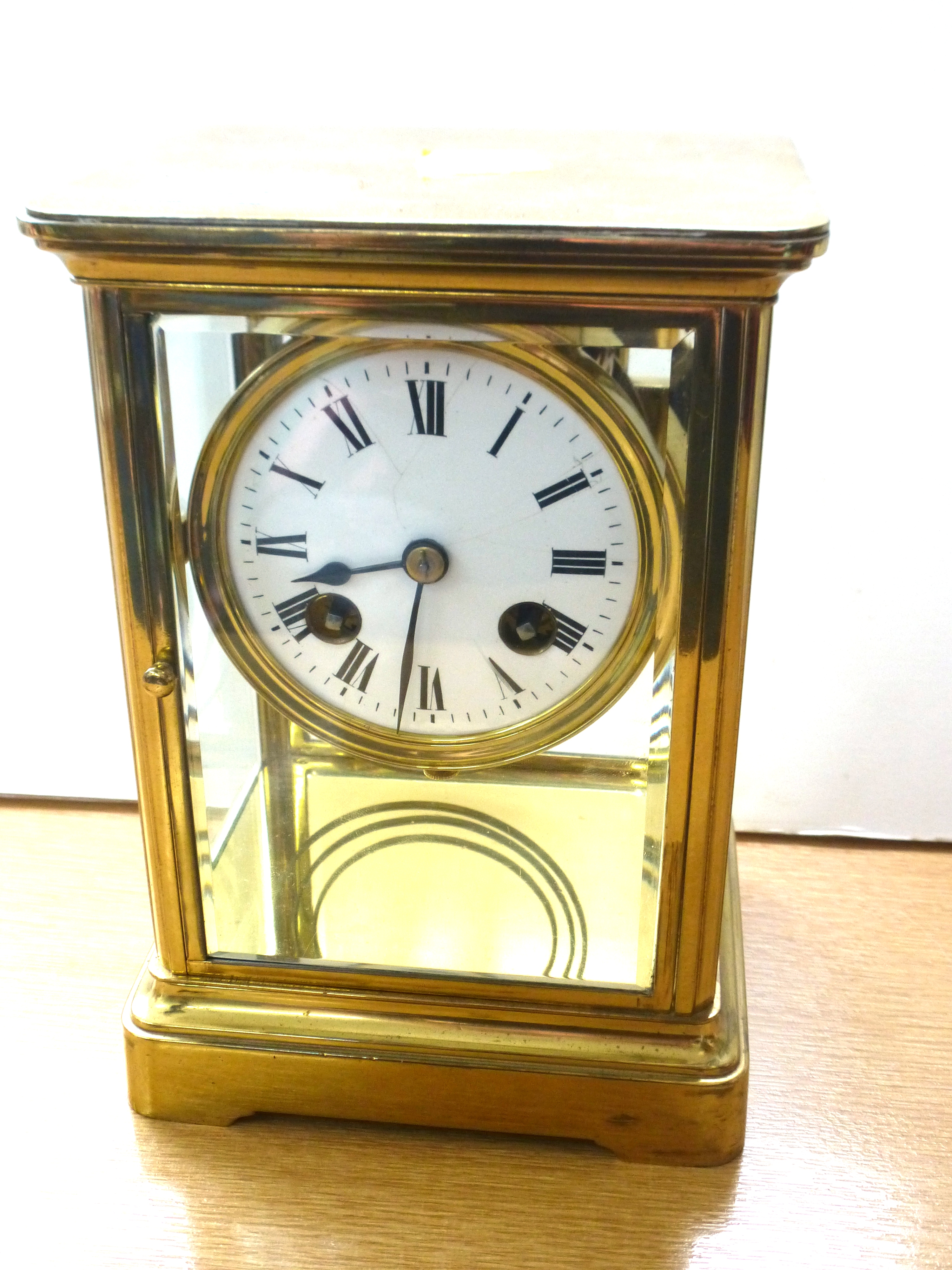 GOUAILLET FRERES FRENCH MANTLE CLOCK (NO PENDULUM) 7.5" X 5.25" X 4.25"